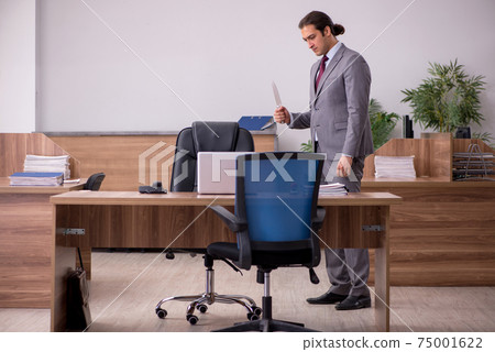 Young businessman employee in bullying concept in the office 75001622