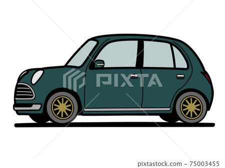 圓形輕型車深綠色的車圖 75003455