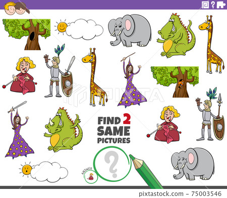 find two same comic characters educational game 75003546