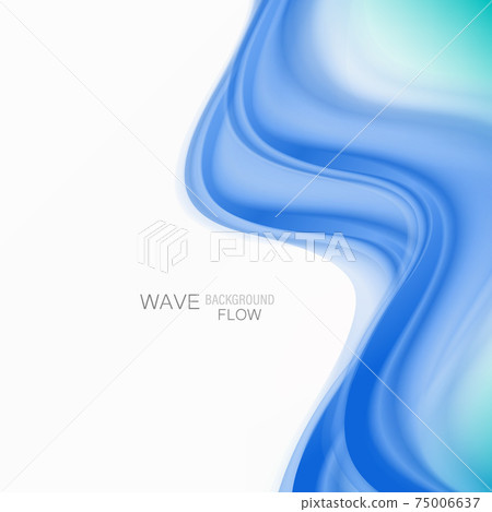 Blue abstract wave background Blue wave flow - Stock Illustration ...
