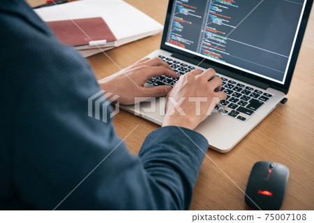 Image of male hand / system engineer to program 75007108