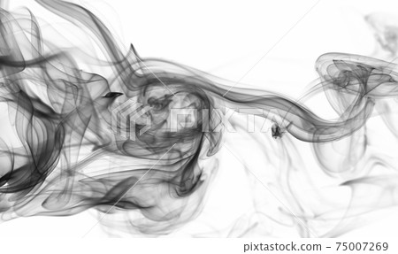 Abstract gray transparent smoke cloud 75007269
