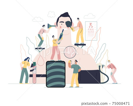 Annual health checkups - medical insurance illustration Annual health checkups - medical insurance illustration 75008471