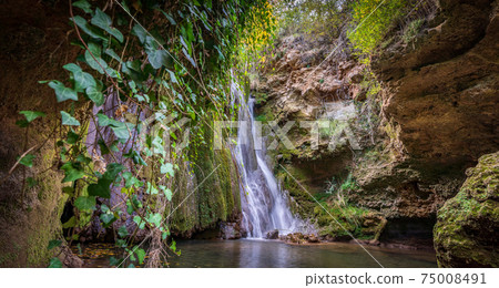 Hidden and cold waterfall, long exposure 75008491