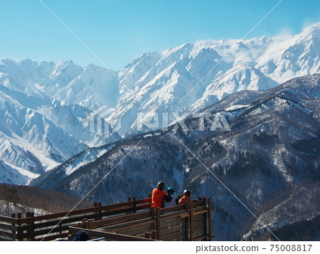 Hakuba mountain range distant view from Iwatake mountaintop terrace HAKUBA MOUNTAIN HARBOR 75008817