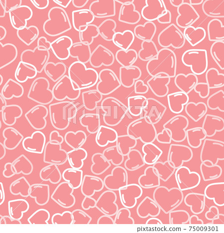 A pink romantic seamless pattern with hearts - Stock Illustration ...