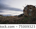 Lying rusty tank 75009323