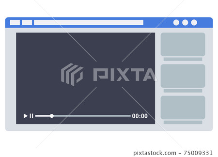 Video screen vector illustration. Video player... - Stock Illustration ...