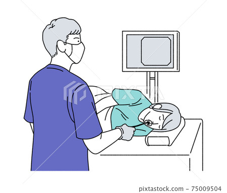 Person Illustration Oral Gastroscopy Woman Simple Person Illustration Oral Gastroscopy Woman Simple 75009504