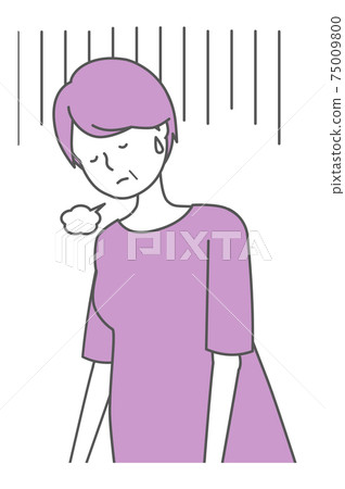 Depressed / tired senior woman Depressed / tired senior woman 75009800