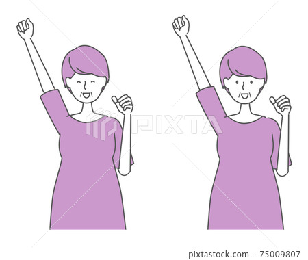 Senior women who do their best and support Senior women who do their best and support 75009807