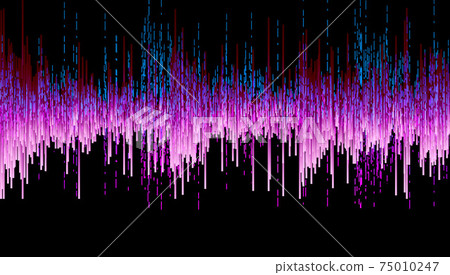 Purple equalizer vector illustration. Big data visualization concept. Abstract futuristic network. 75010247