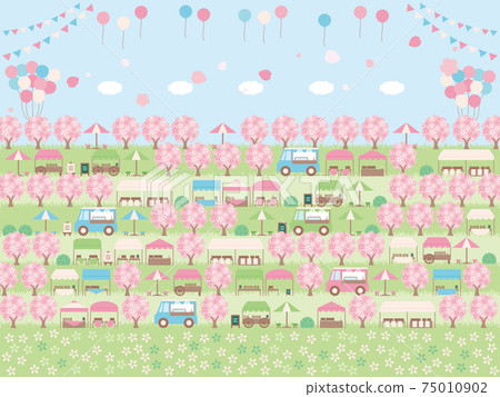 簡單的春天馬爾什背景圖鋪好的佈局 75010902