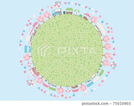 簡單的春天馬爾什背景圖球體佈局 簡單的春天馬爾什背景圖球體佈局 75010903