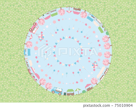 簡單的春季馬爾什背景圖魚眼鏡頭狀佈局 75010904