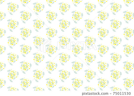 A pattern designed with yellow and cute mimosa flowers A pattern designed with yellow and cute mimosa flowers 75011530