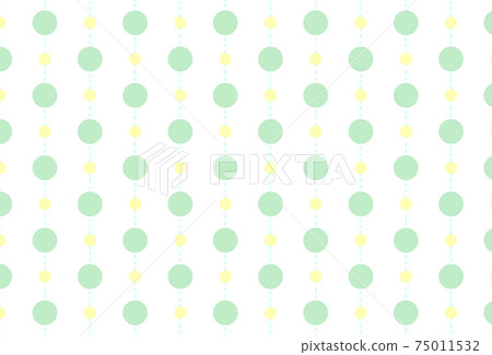 Yellow and mint green polka dot garland pattern Yellow and mint green polka dot garland pattern 75011532