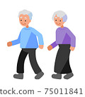 老人走路 75011841