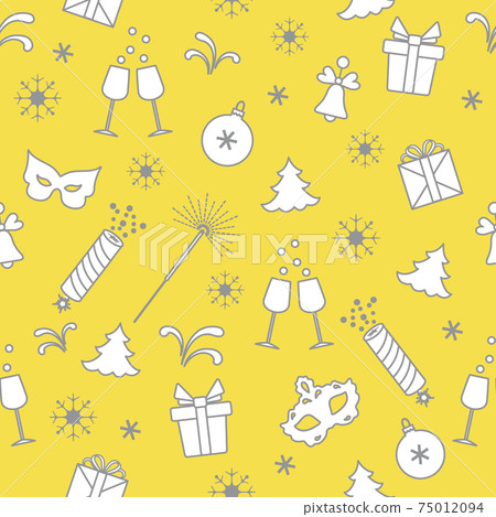 Seamless pattern with new year symbols. Seamless pattern with new year symbols. 75012094