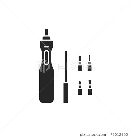 Electric screwdriver color line icon. Pictogram for web page, mobile app, promo. Electric screwdriver color line icon. Pictogram for web page, mobile app, promo. 75012500
