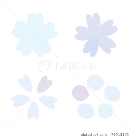 Japanese style material hand-painted blue Sakura Japanese style material hand-painted blue Sakura 75013195