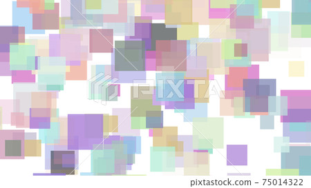CG square background of many colorful squares 75014322