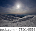 Mt. Zao and the sun in the midwinter 75014554