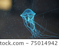 A blue jellyfish 75014942