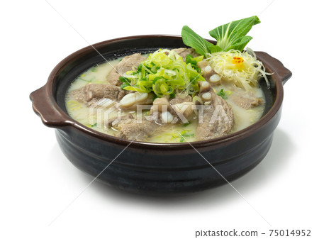 Pork Ribs Soup Korean Food Pork Bone stock white broth 75014952
