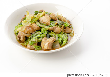 雞腿肉兩次煮熟的小菜 75015203