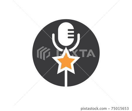 microphone icon logo of karaoke and musical vector illustration design microphone icon logo of karaoke and musical vector illustration design 75015653