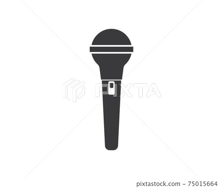 microphone icon logo of karaoke and musical vector illustration design 75015664