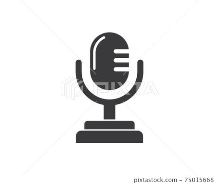 microphone icon logo of karaoke and musical vector illustration design 75015668