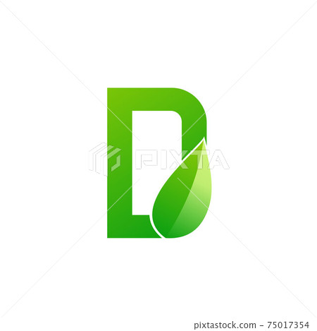 Initial D with nature logo design inspiration	 75017354