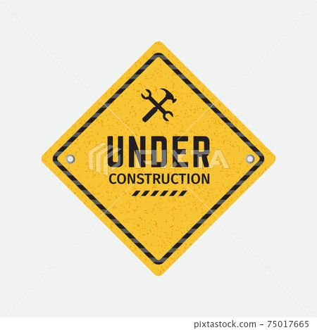 sign, under construction, vector 75017665
