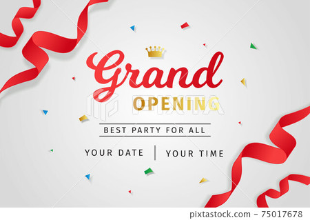 Grand opening vector illustration background 75017678