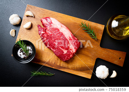 fresh raw beef steak 75018359
