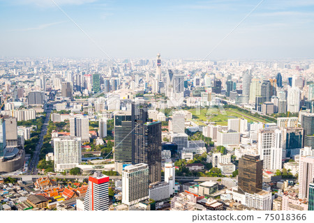 Beautiful cityscape with architecture and building in Bangkok Thailand 75018366