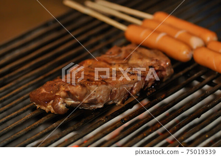 grilled pork, pork rib or grilled pork rib grilled pork, pork rib or grilled pork rib 75019339
