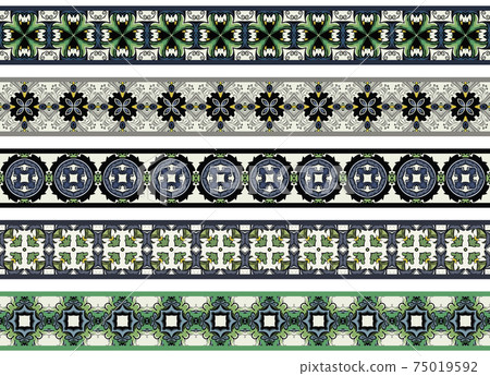 Seamless decorative borders Seamless decorative borders 75019592