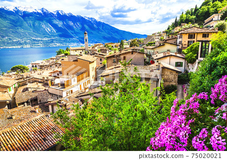 Limone - beautiful town in Lago di Garda, lake in Italy north Limone - beautiful town in Lago di Garda, lake in Italy north 75020021