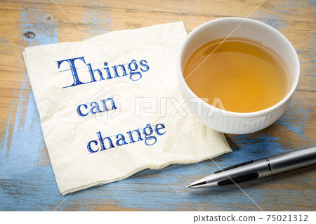 things can change - reminder on napkin 75021312