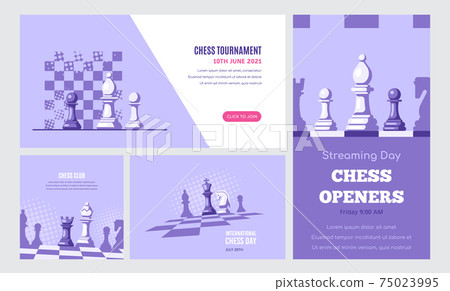 Set of Chess Game Banner Templates, Stock Vector 75023995