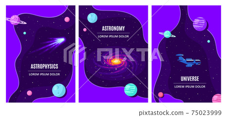 Set of Outer Space Concept Banner Templates 75023999