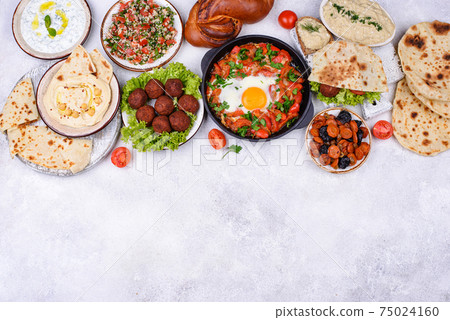 Traditional Jewish, Israeli and middle Eastern food 75024160