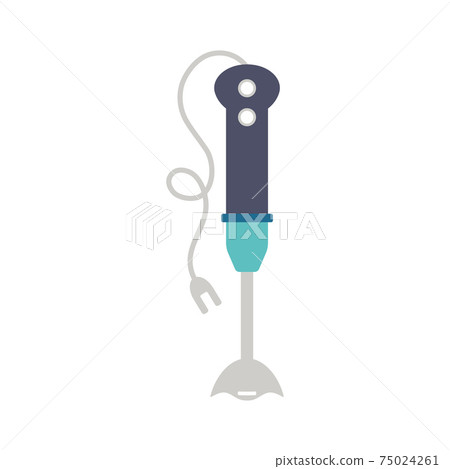 hand blender in flat style isolated on white hand blender in flat style isolated on white 75024261