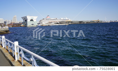 Large pier seen from Yokohama Port and Yamashita Park 75028001