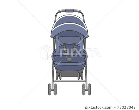 從前面看的嬰兒推車的插圖 75028042