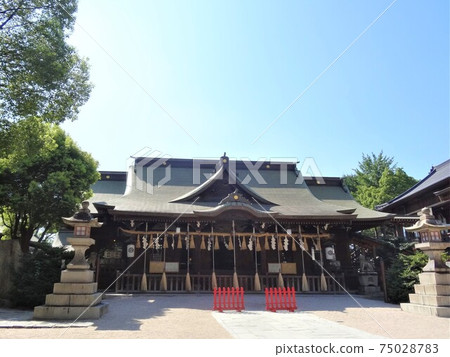 Kokura Gion Yasaka Shrine In Fine Weather Stock Photo