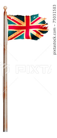 Dirty and torn flag graphic / UK / UK / UK 75031583